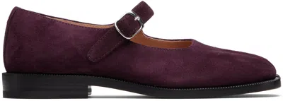 Maison Margiela Burgundy Tabi Mary Jane Ballerina Flats