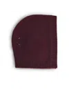 Maison Margiela Virgin Wool Hood Button Detail Knit In Burgundy