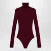 Maison Margiela Viscose Jersey Turtleneck Bodysuit In Red