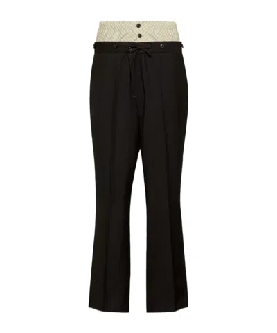 Maison Margiela Button Casual Pants In Black