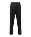 Maison Margiela Men Black Wool Blend Pant In Black