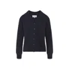 Maison Margiela Button-front Stitched Cardigan In Black