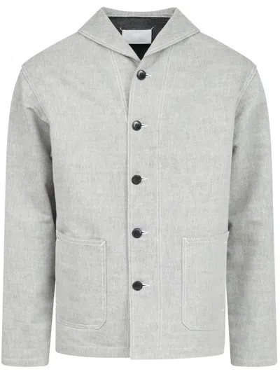 Maison Margiela Button-down Cotton Jacket In Neutrals