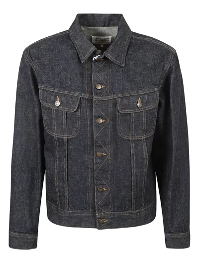 Maison Margiela Button Down Denim Jacket In Blue