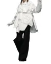 Maison Margiela Drop-shoulder Gathered Poplin Shirt In White