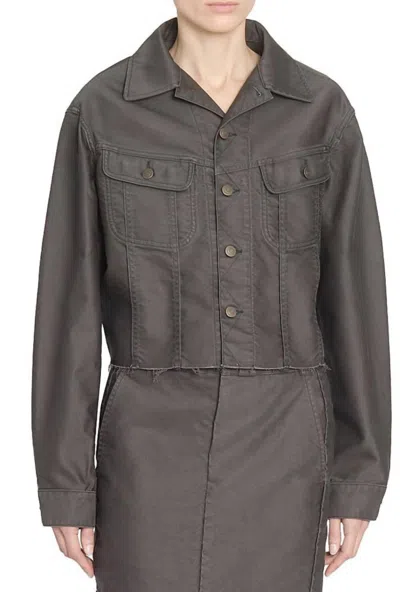 Maison Margiela Button Down Sports Jacket In Carbon In Gold
