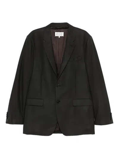 Maison Margiela Button-fasteninf Blazer In Black