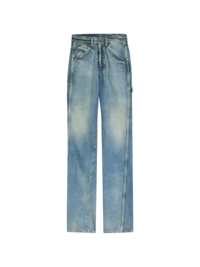 Maison Margiela Button-fastening Straight-leg Jeans In Blue
