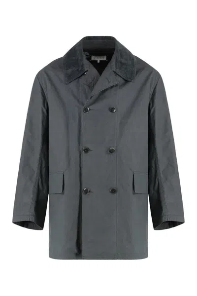 Maison Margiela Button-front Cotton Jacket In Grey