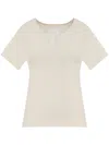Maison Margiela Button-placket T-shirt In Neutrals