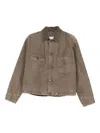 Maison Margiela Button-up Jacket In Brown