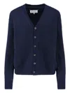 Maison Margiela Buttoned Cardigan In Blue