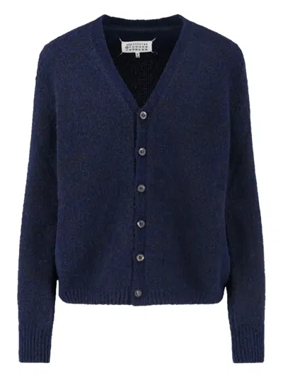 Maison Margiela Buttoned Cardigan In Blue
