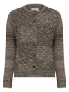 Maison Margiela Buttoned Cardigan In Brown