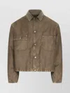 Maison Margiela Buttoned Corduroy Jacket Flap Pockets In Brown