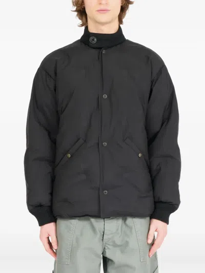 Maison Margiela Buttoned-up Padded Jacket In Black
