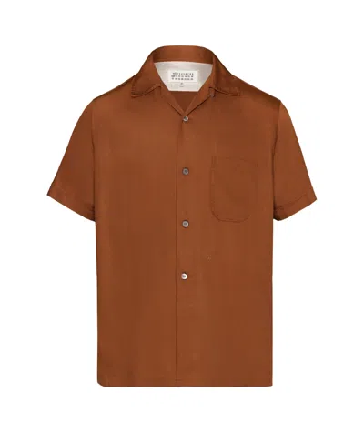 Maison Margiela C Short-sleeve Shirt In Brown