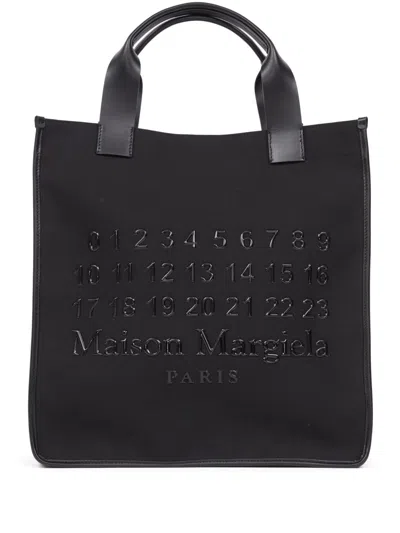 Maison Margiela Cabas Shopping Bag Vertical Tote In Black