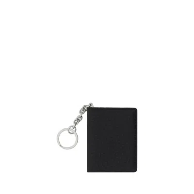 Maison Margiela Calf Leather Card Case In Black