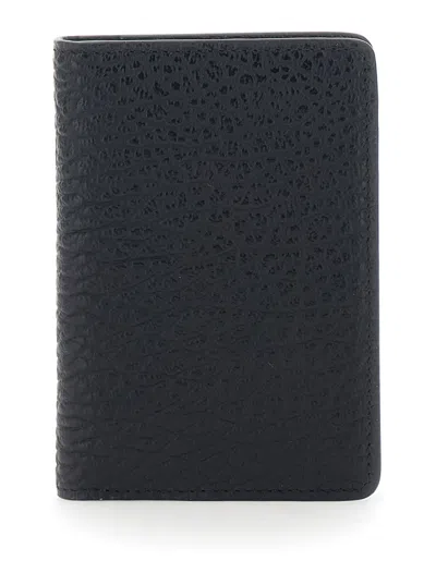 Maison Margiela Calf Leather Four-stitch Wallet In Black