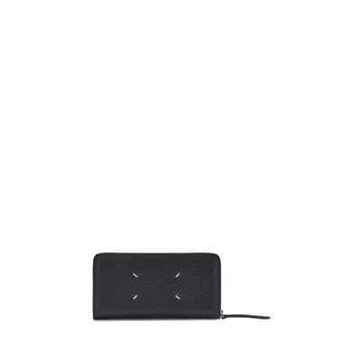 Maison Margiela Calf Leather With Four Stitches Wallet In Black