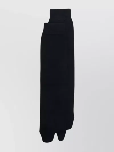 Maison Margiela Calf-length Ribbed Knit Cotton Socks In Multi