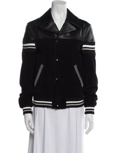 Pre-owned Maison Margiela Calfskin Bomber Jacket In Black