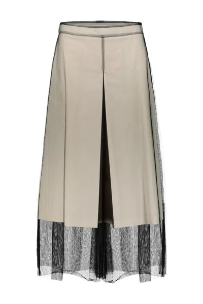 Maison Margiela Calico Culottes Clothing In Nude & Neutrals