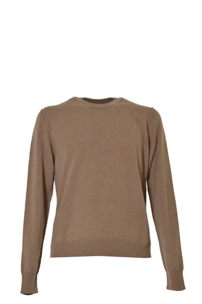 Maison Margiela Camel Cashmere Crewneck Sweater In Neutrals