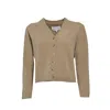 Maison Margiela Camel Lambswool Cardigan
