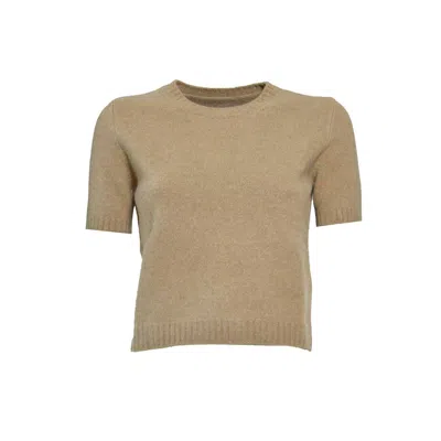 Maison Margiela Camel Lambswool Top In Pink