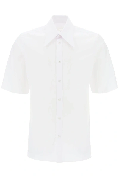 Maison Margiela Camicia Con Colletto Steccato In White