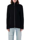 Maison Margiela Black Cotton And Wool Cardigan In Multi