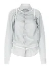 Maison Margiela Layered Shirt With Chest Pocket And Peplum Hem