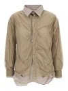 Maison Margiela Multilayer Shirt In Brown