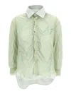 Maison Margiela Multi Layer Shirt Sweaters And Cardigans Green In Green