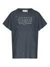 Maison Margiela Cotton Crew Neck T-shirt With Logo Print In Black