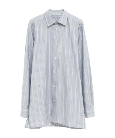 Maison Margiela Candy-striped Shirt In White