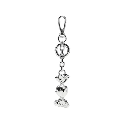 Maison Margiela Candy-charm Chain Keyring In Silver