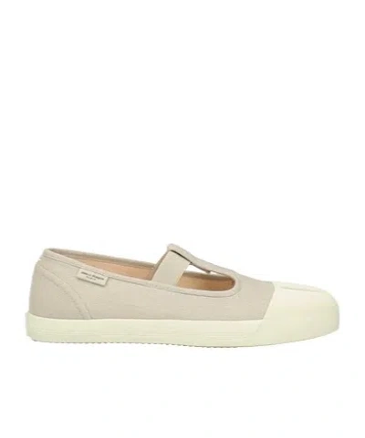 Maison Margiela Canvas Ballet Flats In Neutral