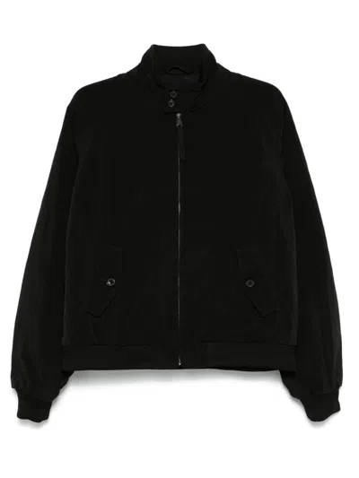 Maison Margiela Canvas Bomber Jacket In Black