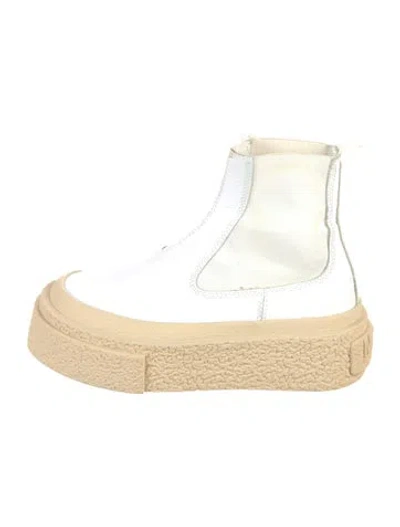 Pre-owned Maison Margiela Canvas Chelsea Boots In Neutrals
