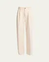 Maison Margiela Canvas Denim Wide Leg Pants In Ecru