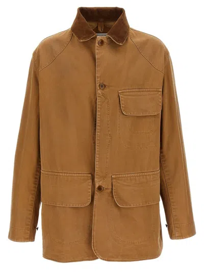 Maison Margiela Canvas Jacket In Brown