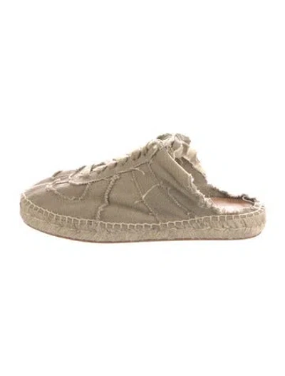 Pre-owned Maison Margiela Canvas Mules In Neutral