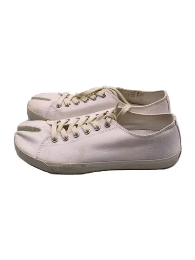 Pre-owned Maison Margiela Canvas Tabi Sneakers In White