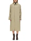 Maison Margiela Single-breasted Trench Coat With Side Pockets In Multicolour