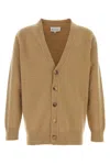 Maison Margiela Melange Cappuccino Wool Blend Cardigan