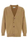 Maison Margiela Melange Cappuccino Wool Blend Cardigan