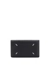 Maison Margiela Four-stitch Leather Card Holder In Black